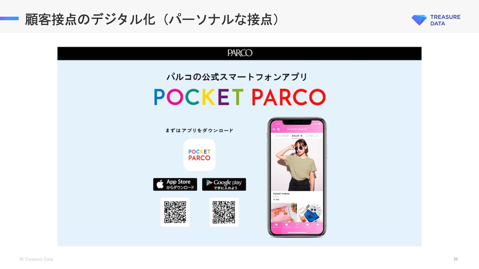パルコの公式スマートフォンアプリ POCKET PARCO