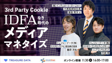 3rd Party Cookie / IDFAなき時代のメディアマネタイズ【11月30日開催】