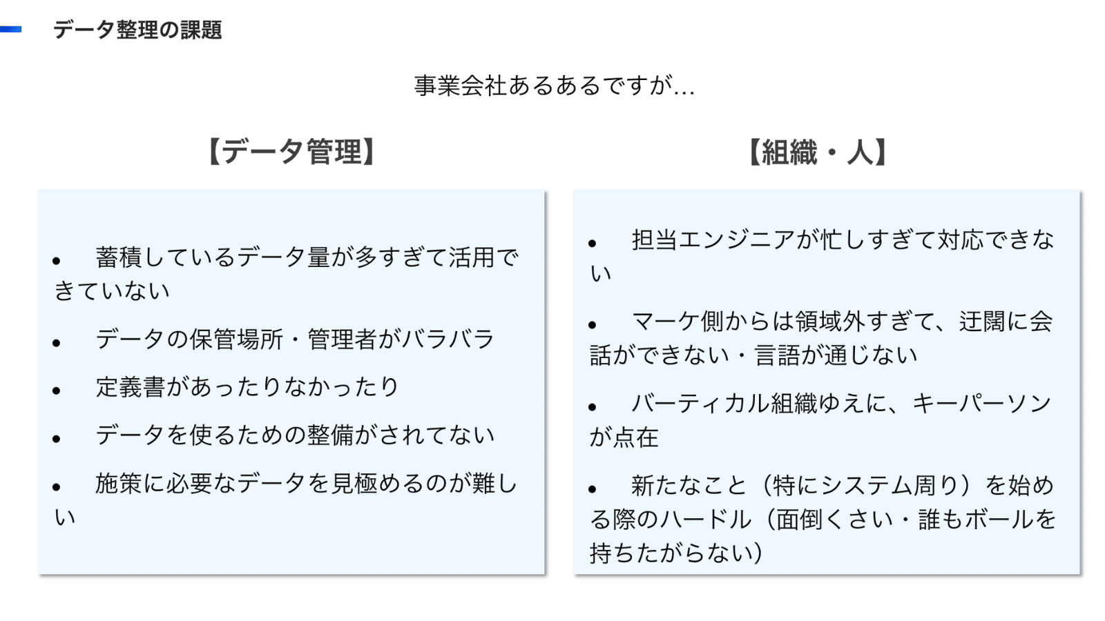 データドリブンな新サービス開発のために必要なこと